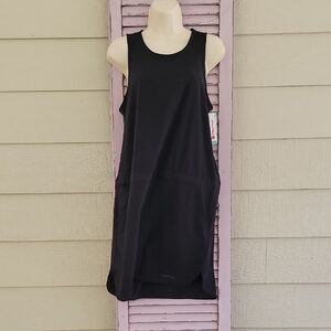 NWT 💗 MARMOT Elda Sleeveless Athletic Dress Pockets Cinch Cord Black M
